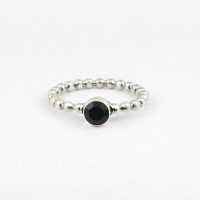 Attractive Black Onyx Band Ring Handmade 925 Sterling Silver Ring Jewelry Gift For Her