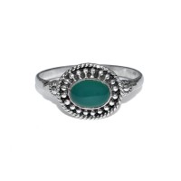 Attractive Green Onyx 925 Sterling Silver Ring Boho Jewelry For Her Indian Silver Jewelry