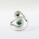 Attractive Green Onyx 925 Sterling Silver Ring Round Faceted Stone Women Handcrafted Jewelry