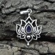 Lotus Design!! Iolite 925 Sterling Silver Pendant Jewelry