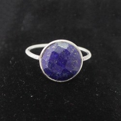 Handmade Ring Lapis Gemstone 925 Sterling Silver Jewelry Ring