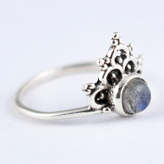 Attractive Natural Labradorite Ring Solid 925 Sterling Silver Boho Ring Birthstone Ring Jewelry