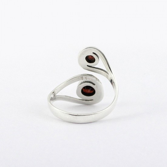 Attractive Natural Red Garnet 925 Sterling Silver Ring Boho Ring Silver Jewellery