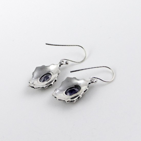 Blue Iolite 925 Sterling Silver Earring Party Wear Jewelry