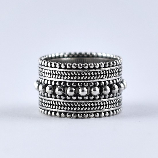 Band Ring 925 Sterling Plain Silver Ring Handmade Oxidized Silver Jewellery