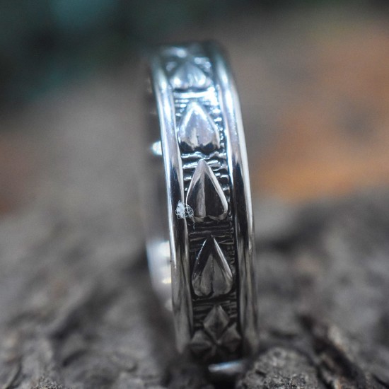 Band Ring Oxidized Jewelry Boho Ring 925 Sterling Silver Handmade Silver Jewelry For Her