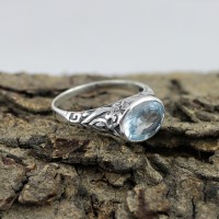 Fantastic !! Blue Topaz Blue Color 925 Sterling Silver Ring