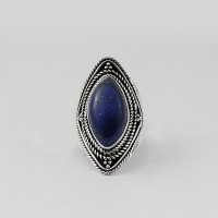Exotic !! Lapis Lazuli 925 Sterling Silver Ring