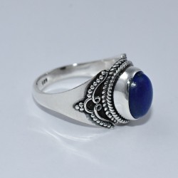 Unique Design ! Beautiful Natural Lapis Lazuli Ring 925 Sterling Silver Birthstone Ring Fine Jewelry