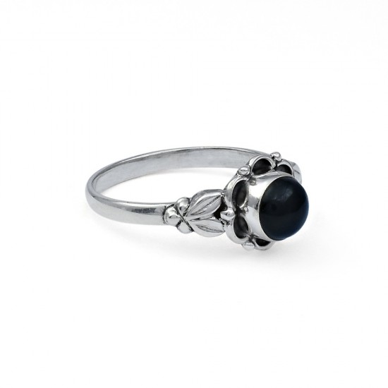 Black Onyx 925 Sterling Silver Birthstone Ring Jewelry Handmade Silver Ring