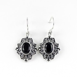 Black Onyx 925 Sterling Silver Handmade Dangle Earring