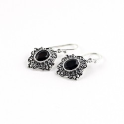 Black Onyx 925 Sterling Silver Handmade Dangle Earring