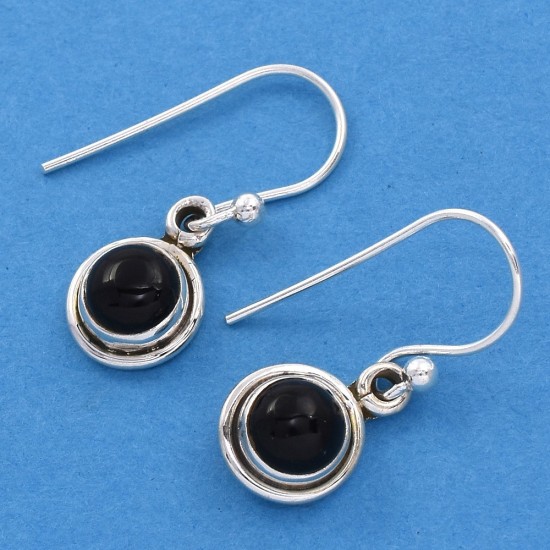 Black Onyx Drop Dangle Earring Women Jewellery Handmade 925 Sterling Solid Silver Oxidized Silver Jewellery Gift For Her