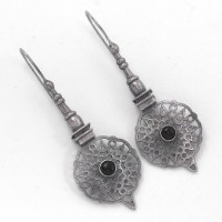 Black Onyx Earring Handmade Silver Earring Jewelry 925 Sterling Silver Oxidized 925 Stamped Jewelry