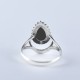 Black Onyx Half Moon Shape Handmade 925 Sterling Silver Ring Jewelry Gift For Her
