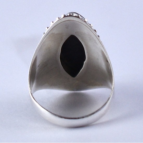 Black Onyx Ring Handmade 925 Sterling Silver Oxidized Silver Ring Jewelry Boho Ring Jewelry For Her