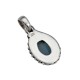 Natural Blue Chalcedony 925 Sterling Silver Charming Pendant Boho Jewelry