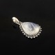 Amazing !! Blue Fire Rainbow Moonstone Pear Shape 925 Sterling Silver Pendant Jewelry