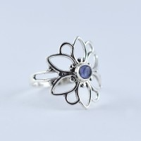 Blue Iolite Ring 925 Sterling Silver Handmade Silver Ring Manufacture Silver Jewellery