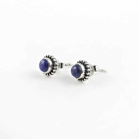 Awesome !! Blue Lapis 925 Sterling Silver Stud Earring Jewelry