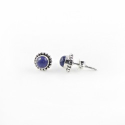 Awesome !! Blue Lapis 925 Sterling Silver Stud Earring Jewelry