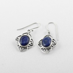 Blue Lapis Gemstone 925 Sterling Silver Earring