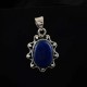 Blue Lapis Lazuli 925 Sterling Silver Fancy Pendant Girls Fashion Jewelry