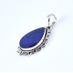 Blue Lapis Lazuli Pendant Handmade 925 Sterling Silver Oxidized Silver Jewelry Gift For Her