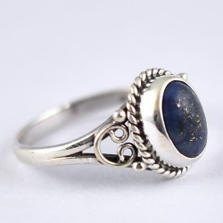 Blue Lapis Lazuli Ring 925 Sterling Silver Jewellery Engagement Ring 925 Stamped Silver Jewellery