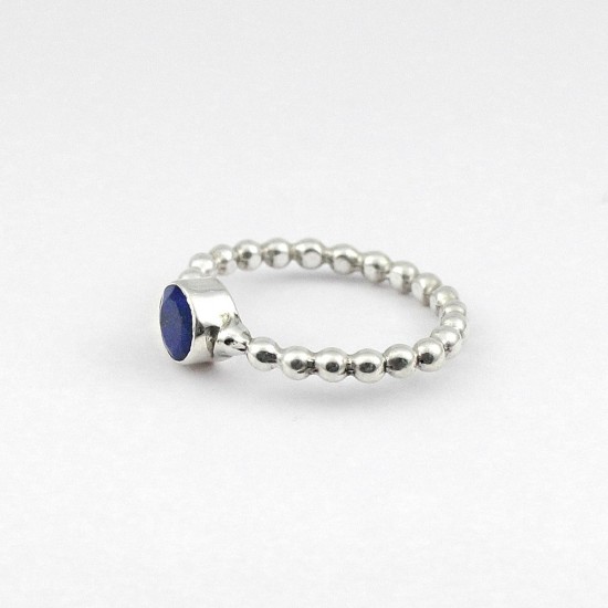 Blue Lapis Lazuli Ring 925 Sterling Solid Silver Band Ring Jewellery Engagement Ring Wedding Band Jewellery