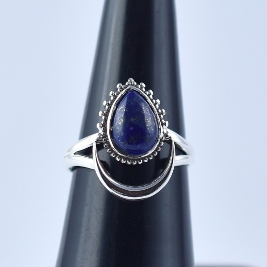 Blue Lapis Lazuli Ring 925 Sterling Silver Handmade Silver Jewelry Birthday Present Ring Jewelry Gift For Her