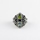 Blue Topaz Peridot Handmade Solid 925 Sterling Silver Boho Ring Oxidized Silver Ring Jewelry