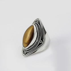 925 Sterling Silver Tiger Eye Handmade Ring