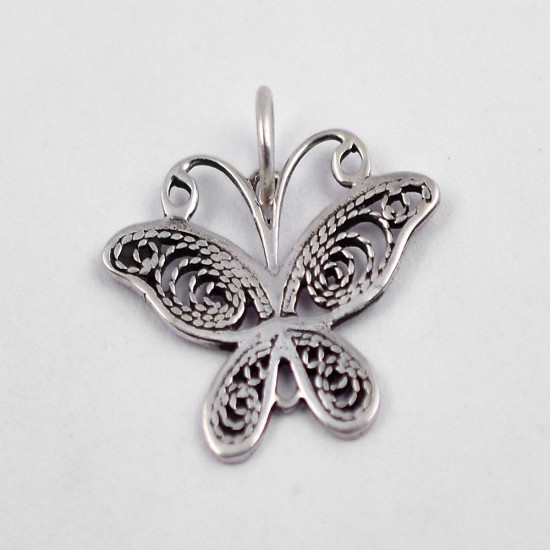Butterfly Charms Pendant Jewelry 925 Sterling Plain Silver Jewelry Wholesale Silver Jewelry Exporter