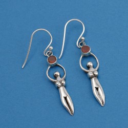 Carnelian 925 Sterling Silver Dangle Earring Handmade Boho Jewelry