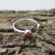 Exclusive Round Shape Orange Carnelian 925 Sterling Silver Ring