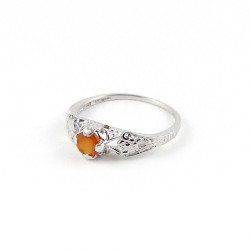 Exclusive Silver Ring !! Carnelian 925 Sterling Silver Rhodium Plated Ring
