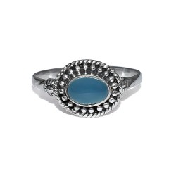 Stunning !! Chalcedony 925 Sterling Silver Ring Women Jewelry Gift For Her