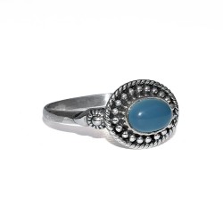 Stunning !! Chalcedony 925 Sterling Silver Ring Women Jewelry Gift For Her