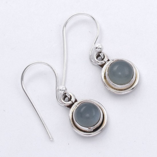 Chalcedony Drops Earring 925 Sterling Silver Earring Women Handcrafted Earring Jewelry