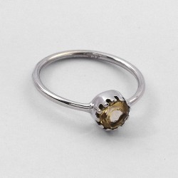 Citrine Gemstone Ring Handmade Silver Ring 925 Sterling Silver Women Fashion Jewelry