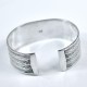 Concave Silver Cuff Bangle Handmade 925 Sterling Plain Silver Cuff Bangle Jewellery Gift For Her