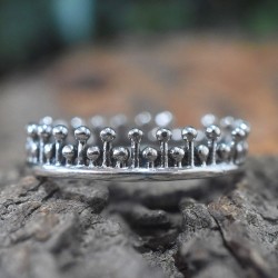 Crown Shape Band Ring Handmade Silver Ring 925 Sterling Silver Ring Wedding Band Ring Gift For Her