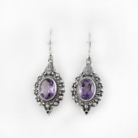 Amazing !! Silver Jewelry Earring Amethyst Gemstone Silver Jewelry Earring