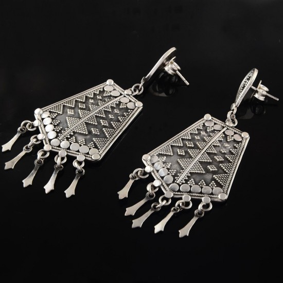Dangle Push Back Earring Handmade Earring 925 Sterling Silver Vintage Stylish Jewelry