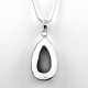 Dendritic Opal Pendant Handmade 925 Sterling Silver Pear Faceted Gemstone Jewellery Gift For Her