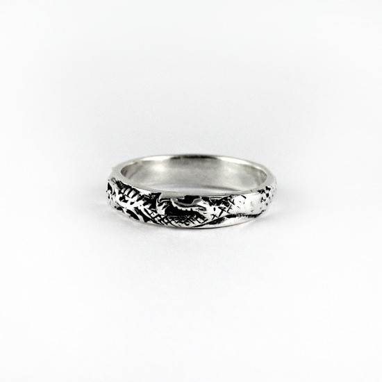 Dragon Band Ring 925 Sterling Plain Silver Indian Oxidized Silver Jewelry