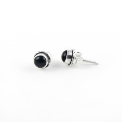 Elegant Black Onyx 925 Sterling Silver Stud Earring Jewelry