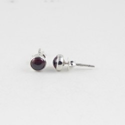 Natural Garnet 925 Sterling Silver Stud Earring Fashion Jewelry