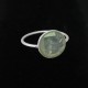 Natural Green Prehnite Round Shape 925 Sterling Silver Ring Jewelry